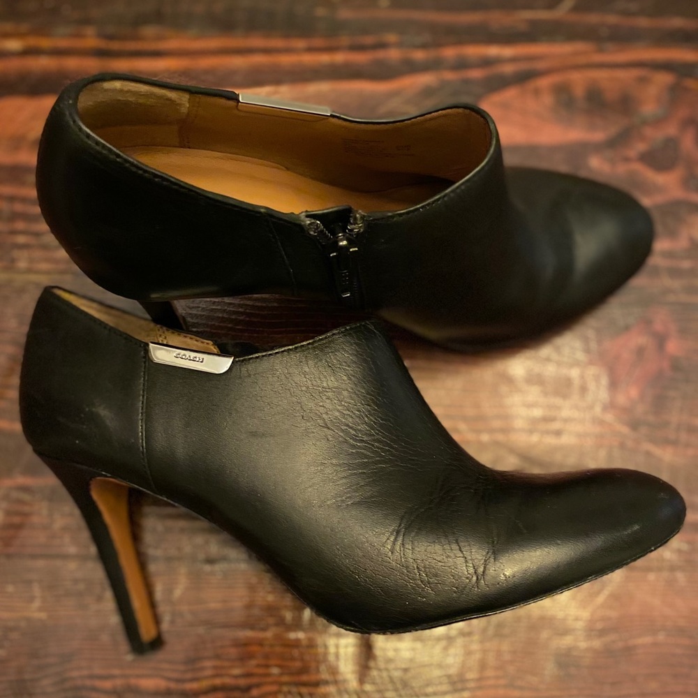 Coach Black Bootie Heels size 7.5